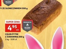 Chleb żytni z żurawiną Auchan promocja