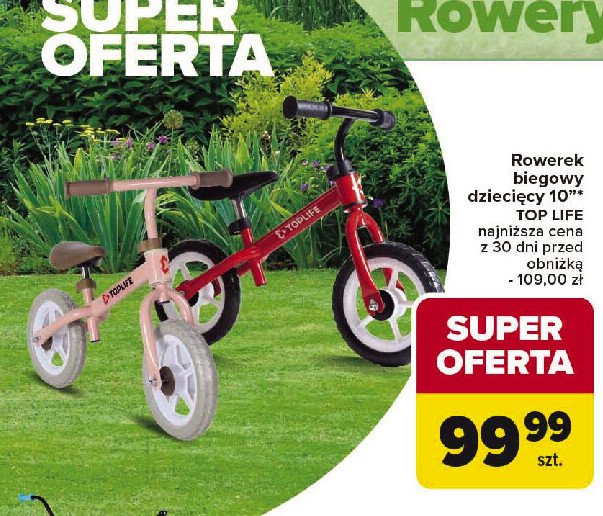 Rowerek biegowy TOP LIFE promocja w Carrefour