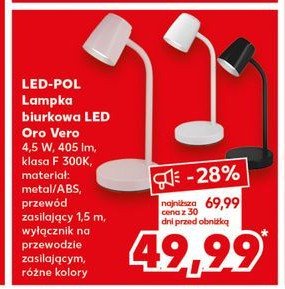 Lampka biurkowa oro vero Led-pol promocja