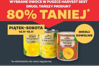 Owoce w puszce Brzoskwinia promocja w Netto