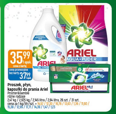 Płyn do płukania sensitive skin Ariel promocja