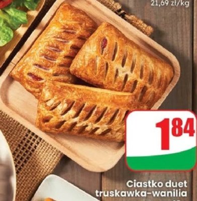 Ciastko duet truskawka-wanilia promocja w Dino