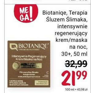 Krem regenerujący snail repair therapy 30+ Biotaniqe snail repair therapy promocja