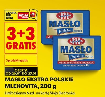 Masło Extra Polskie Mlekovita 200g promocja w Biedronka