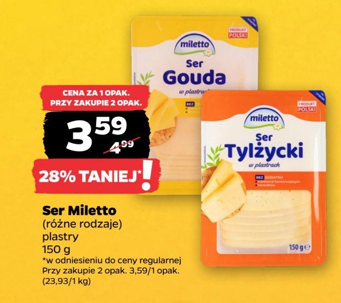 Ser tylżycki plastry Miletto promocja