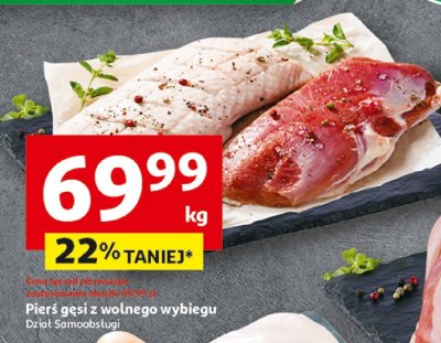 Pierś gęsi z wolnego wybiegu promocja w Auchan