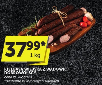 Kiełbasa wiejska z wadowic Dobrowolscy promocja w ABC