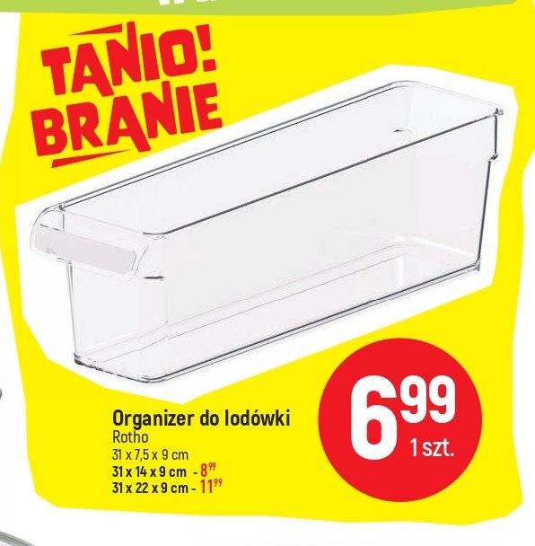 Organizer do lod贸wki 30 x 7.5 x 9 cm Rotho promocja
