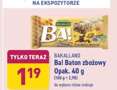 Baton 5 ziaren z miodem Bakalland ba! promocja