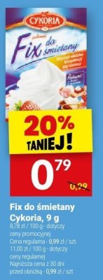 Fix do śmietany Cykoria, 9 g promocja w Twój Market