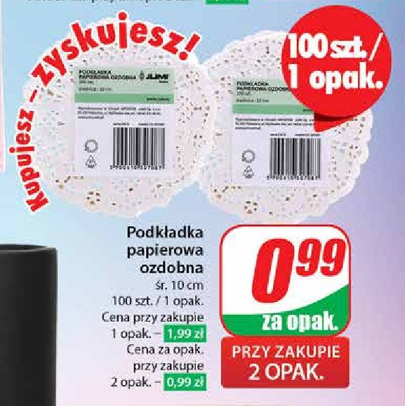 Podkładka papierowa ozdobna 10 cm Jumi promocja