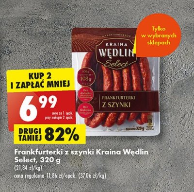 Frankfurterki z szynki Kraina wędlin select promocja