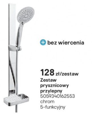 Zestaw prysznicowy przylępny promocja w Castorama