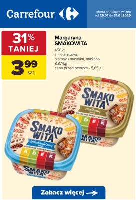 Margaryna maślana  promocja w Carrefour
