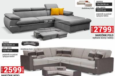 Narożnik NERO wybrane wzory i kolory promocja w Merkury Market