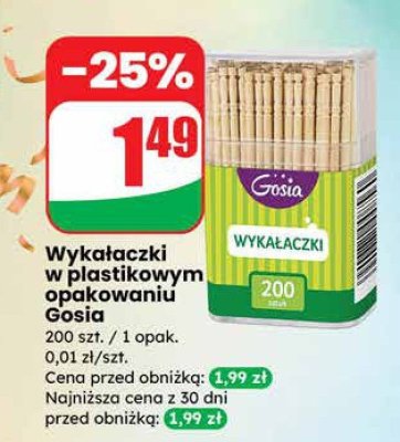 Wykałaczki w plastikowym opakowaniu Gosia promocja w Dino