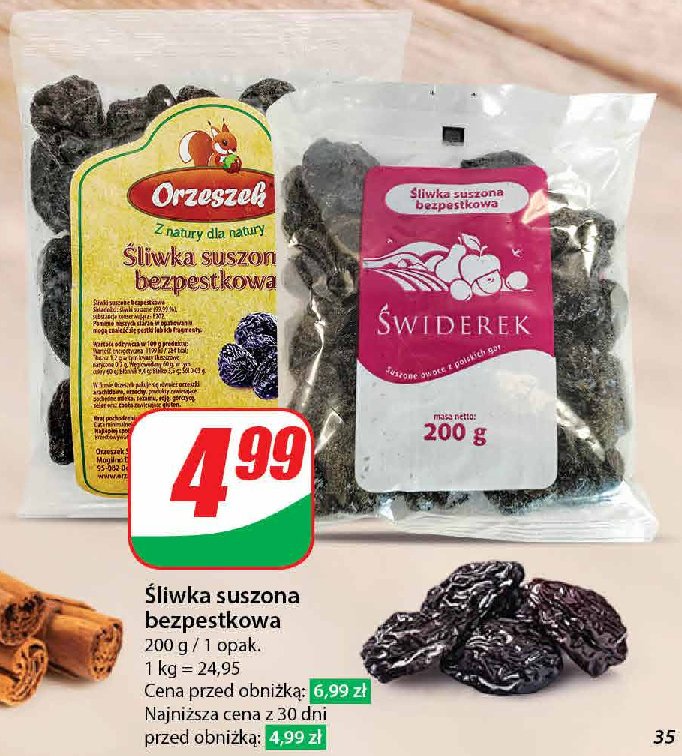 Śliwki suszone Orzeszek promocja