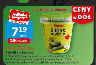Ogórki małosolne Auchan różnorodne (logo czerwone) promocja