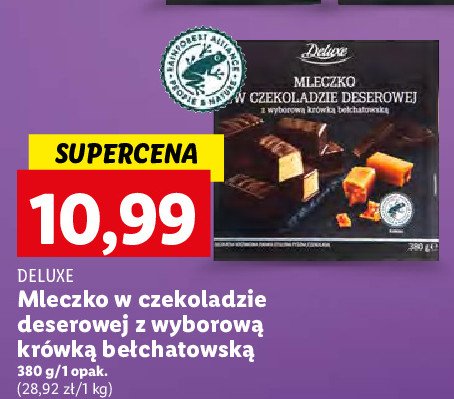 Mleczko w czekoladzie deserowej z wyborową krówką bełchatowską Deluxe promocja