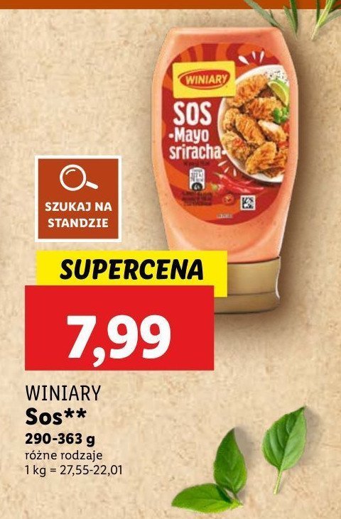 Sos mayo sriracha Winiary promocja