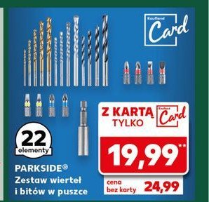 Zestaw bitów i wierteł Parkside promocja