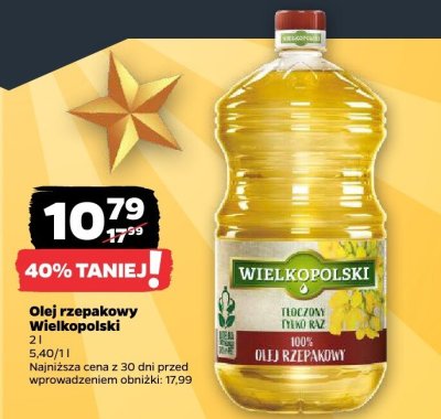 Olej rzepakowy Wielkopolski promocja w Netto