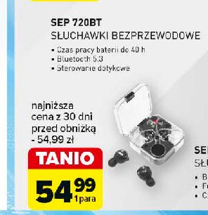 Słuchawki sep 720bt czarny Sencor promocja w Carrefour