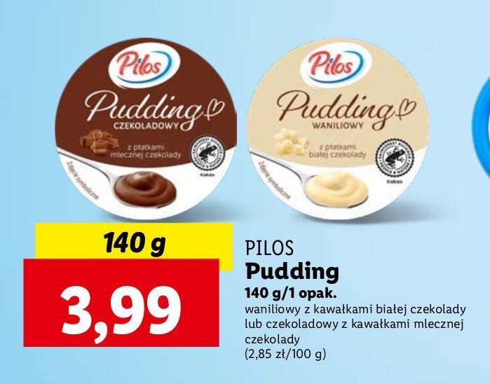 Pudding czekoladowy Pilos promocja