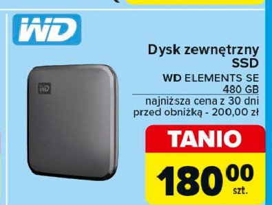 Dysk se ssd 480 g Wd elements promocja