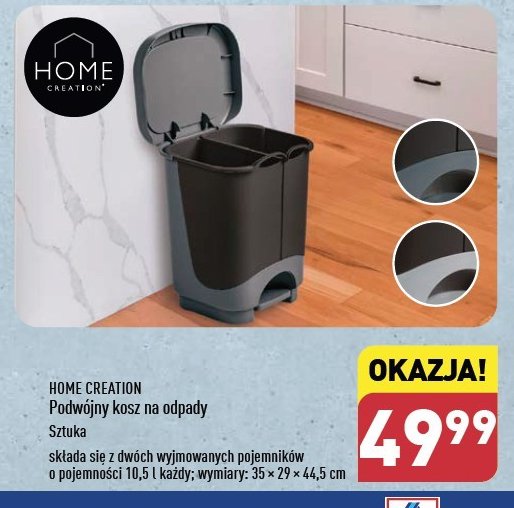 Kosz na odpady z dwoma pojemnikami Home creation promocja