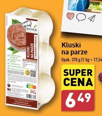 Kluski na parze z nadzieniem czekoladowym Buchcik promocja