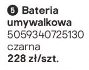 Bateria umywalkowa GoodHome Maza czarna promocja w Castorama