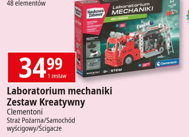 Laboratorium mechaniki: samochód wyścigowy Clementoni promocja w Leclerc