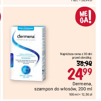 Szampon zapobiegający wypadaniu włosów Dermena hair care promocja