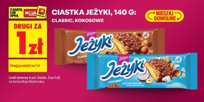 Ciastka Jeżyki kokosowe 140g promocja w Biedronka