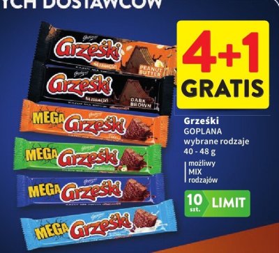 Batonik czekoladowy Grzeski GOPLANA wybrane rodzaje promocja w Intermarche