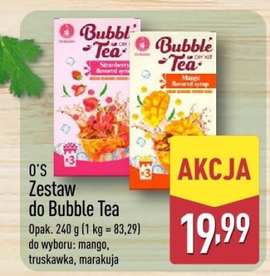Zestaw do Bubble Tea Q'S truskawka promocja w Aldi