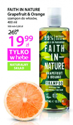 Szampon do włosów grapefruit & orange Faith in nature promocja