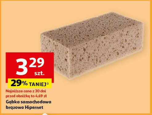 Gąbka samochodowa brązowa Hipernet promocja w Auchan