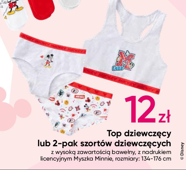 Top dziewczęcy minnie 134-176 cm promocja