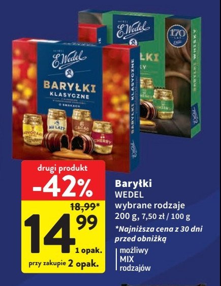Bombonierka advocat E. wedel bary艂ki coctail promocja