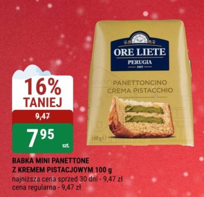 Babka mini panettone z kremem pistacjowym Ore Liete 100 g promocja w bi1