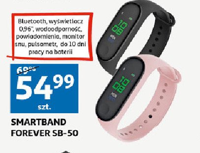 Smartband fitband sb-50 czarny Forever promocja