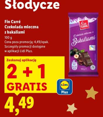 Czekolada Fin Carré Czekolada mleczna z bakaliami promocja w Lidl