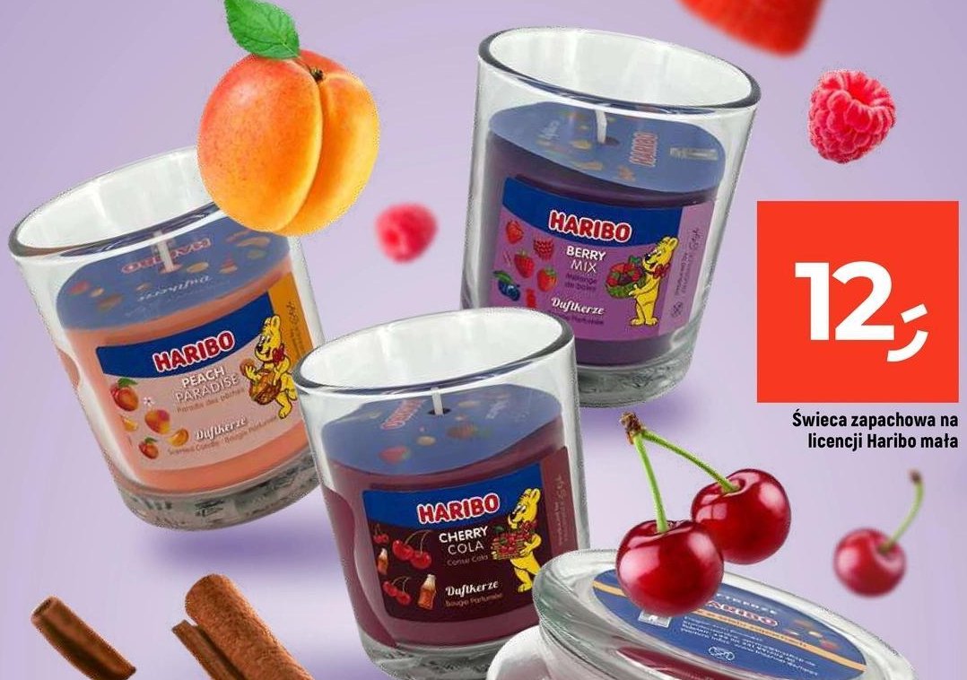 Świeca w szkle berry mix Haribo promocja