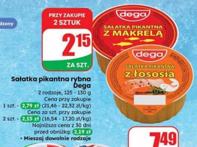 Sałatka pikantna rybna z łososia promocja w Dino