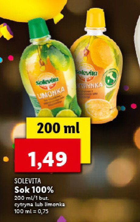 Sok cytrusowy limonka Solevita promocja