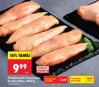 Polędwiczki z kurczaka Kraina Mięs 400 g promocja w Biedronka