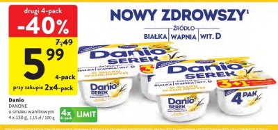Jogurt Danio o smaku waniliowym promocja w Intermarche
