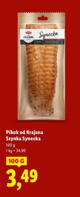 Szynka Pikok od Krajana Szynka Synecka promocja w Lidl